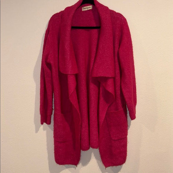 Impressions Hot Pink Cardigan FALL RETREAT CARDIGAN IN HOT PINK S/M - Picture 7 of 10